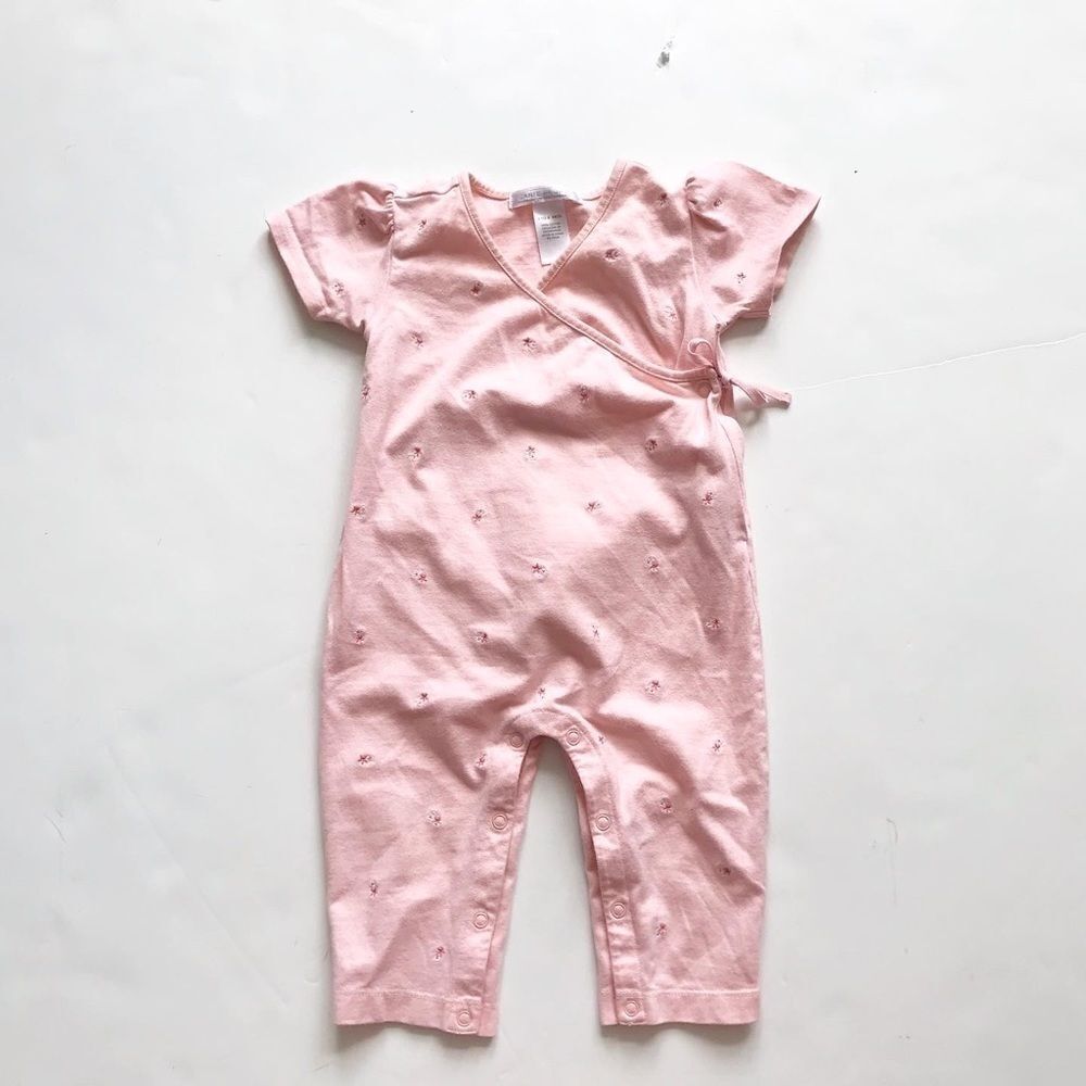 Janie & Jack floral kimono jumpsuit GUC 3-6 months